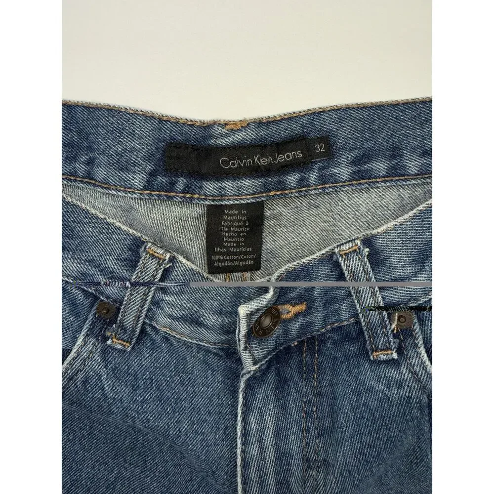 Calvin Klein Mens Medium Wash 5 Pocket Denim Jeans 32/31